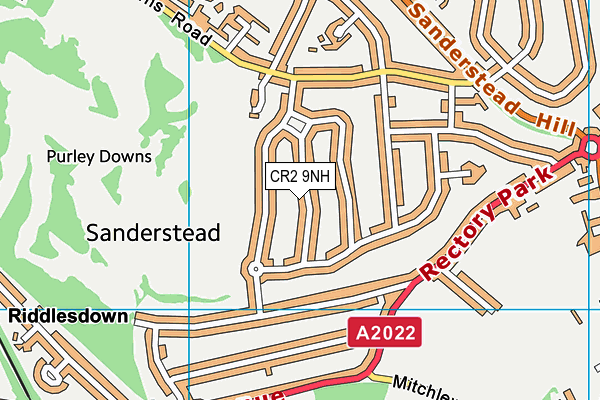 CR2 9NH map - OS VectorMap District (Ordnance Survey)