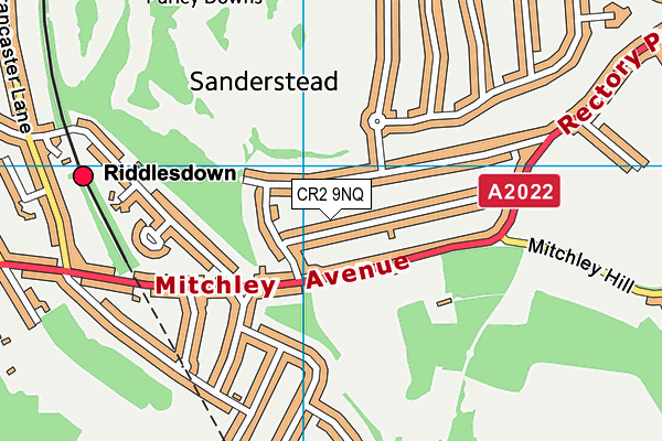 CR2 9NQ map - OS VectorMap District (Ordnance Survey)