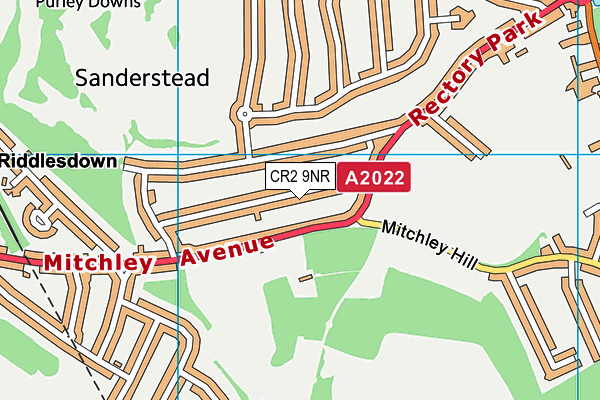 CR2 9NR map - OS VectorMap District (Ordnance Survey)