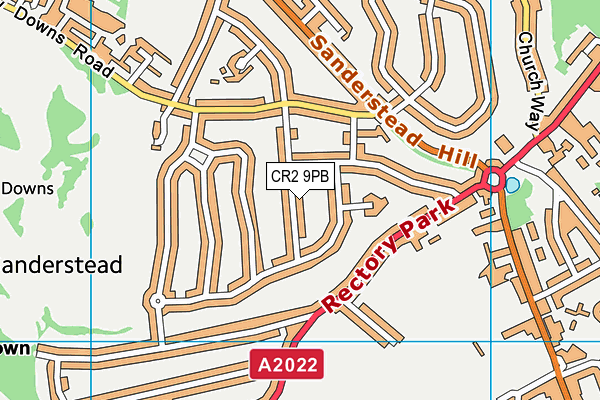 CR2 9PB map - OS VectorMap District (Ordnance Survey)