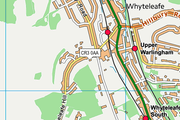 Whyteleafe Primary School map (CR3 0AA) - OS VectorMap District (Ordnance Survey)