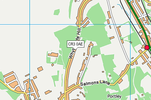 CR3 0AE map - OS VectorMap District (Ordnance Survey)