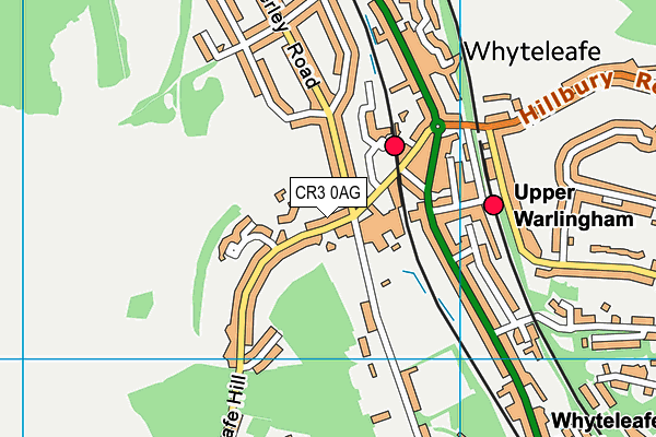 CR3 0AG map - OS VectorMap District (Ordnance Survey)