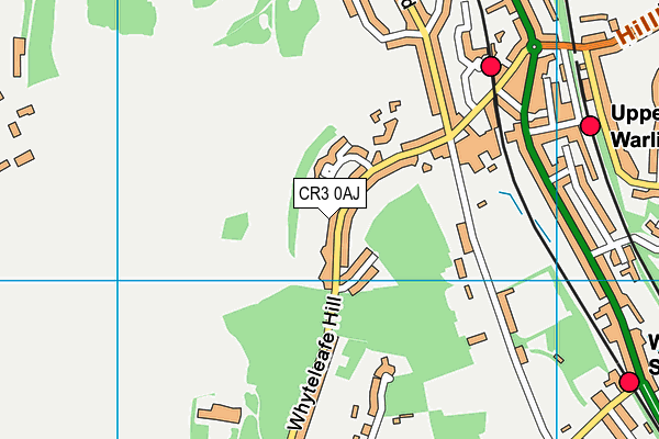 CR3 0AJ map - OS VectorMap District (Ordnance Survey)
