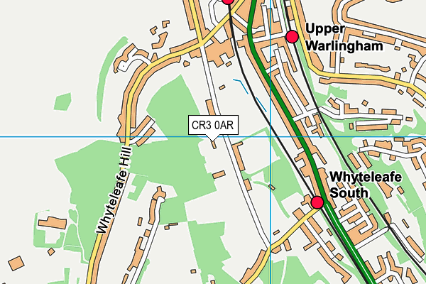 Afc Whyteleafe map (CR3 0AR) - OS VectorMap District (Ordnance Survey)