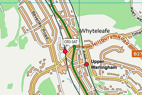 CR3 0AT map - OS VectorMap District (Ordnance Survey)