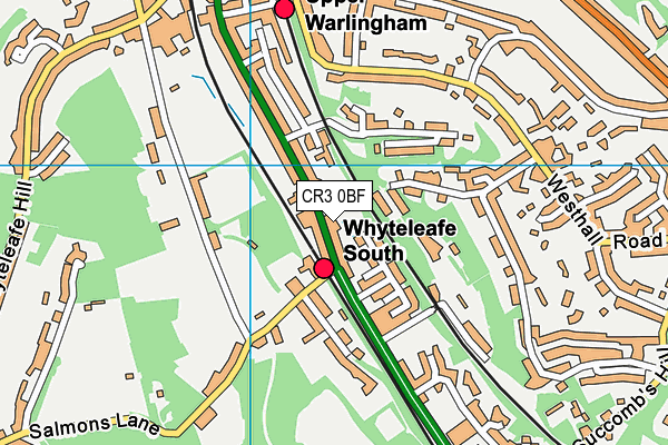 CR3 0BF map - OS VectorMap District (Ordnance Survey)