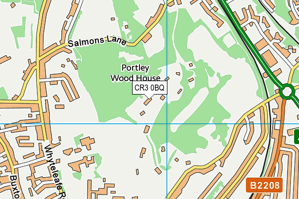 CR3 0BQ map - OS VectorMap District (Ordnance Survey)