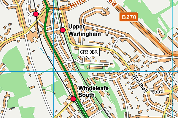 CR3 0BR map - OS VectorMap District (Ordnance Survey)