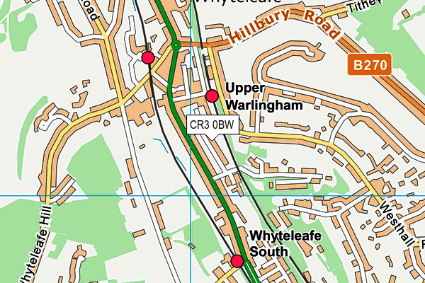 CR3 0BW map - OS VectorMap District (Ordnance Survey)