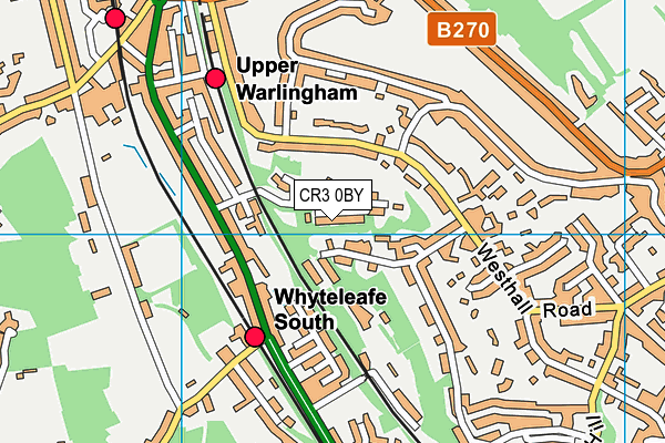 CR3 0BY map - OS VectorMap District (Ordnance Survey)