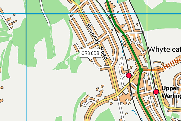 CR3 0DB map - OS VectorMap District (Ordnance Survey)