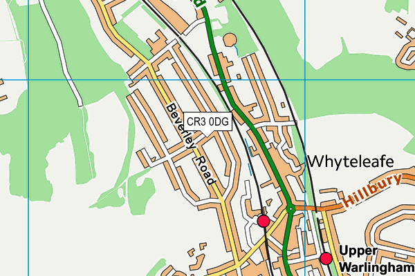 CR3 0DG map - OS VectorMap District (Ordnance Survey)