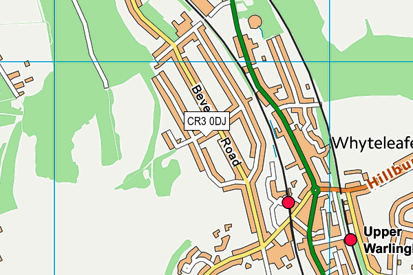 CR3 0DJ map - OS VectorMap District (Ordnance Survey)