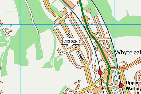 CR3 0DN map - OS VectorMap District (Ordnance Survey)