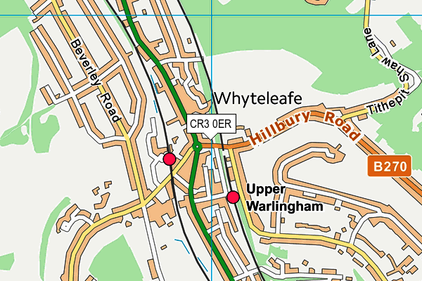 CR3 0ER map - OS VectorMap District (Ordnance Survey)