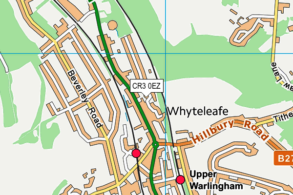 CR3 0EZ map - OS VectorMap District (Ordnance Survey)