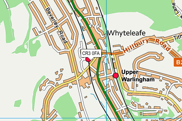 CR3 0FA map - OS VectorMap District (Ordnance Survey)