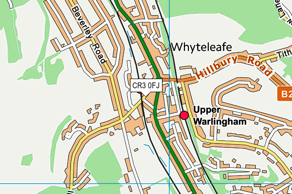 CR3 0FJ map - OS VectorMap District (Ordnance Survey)
