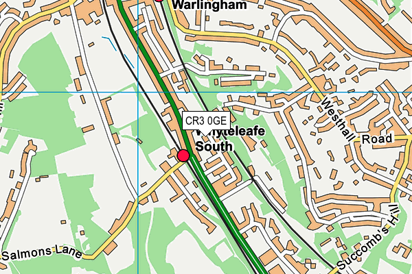 CR3 0GE map - OS VectorMap District (Ordnance Survey)