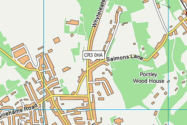 CR3 0HA map - OS VectorMap District (Ordnance Survey)