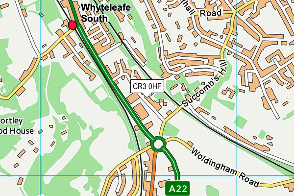 CR3 0HF map - OS VectorMap District (Ordnance Survey)