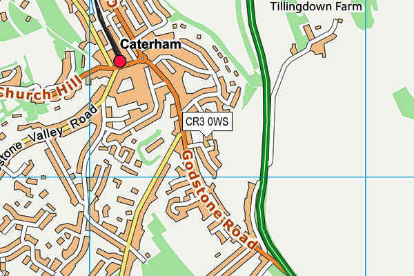 CR3 0WS map - OS VectorMap District (Ordnance Survey)