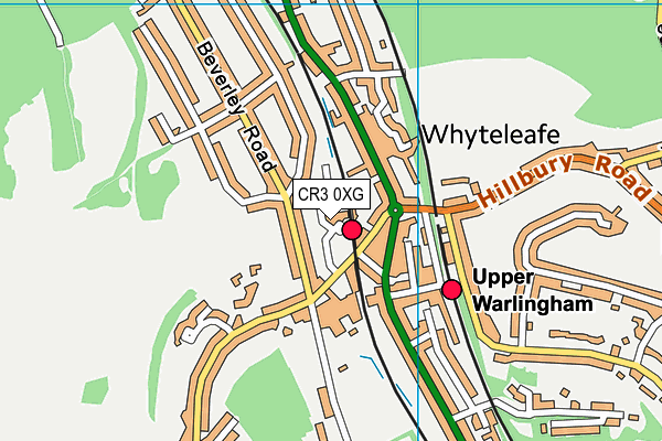 CR3 0XG map - OS VectorMap District (Ordnance Survey)