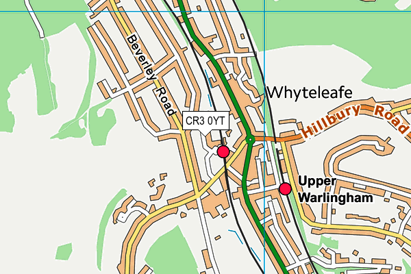 CR3 0YT map - OS VectorMap District (Ordnance Survey)