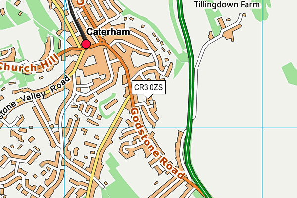 CR3 0ZS map - OS VectorMap District (Ordnance Survey)