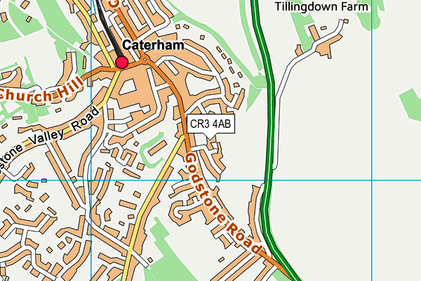 CR3 4AB map - OS VectorMap District (Ordnance Survey)