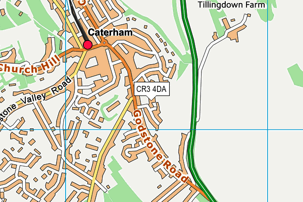 CR3 4DA map - OS VectorMap District (Ordnance Survey)