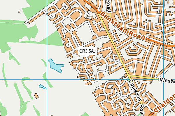 CR3 5AJ map - OS VectorMap District (Ordnance Survey)