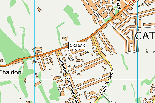 CR3 5AR map - OS VectorMap District (Ordnance Survey)
