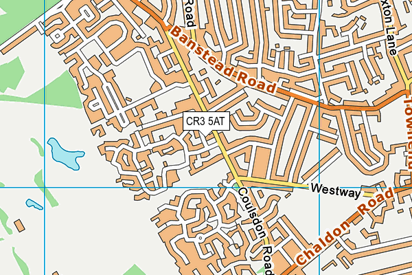 CR3 5AT map - OS VectorMap District (Ordnance Survey)