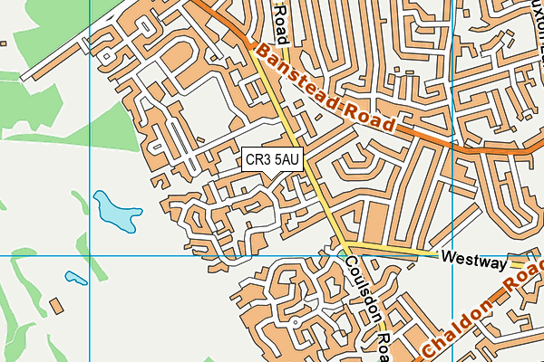 CR3 5AU map - OS VectorMap District (Ordnance Survey)