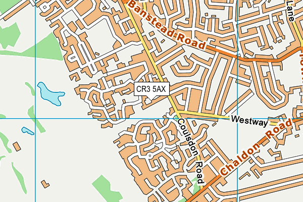CR3 5AX map - OS VectorMap District (Ordnance Survey)