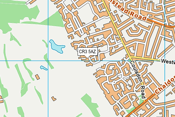 CR3 5AZ map - OS VectorMap District (Ordnance Survey)