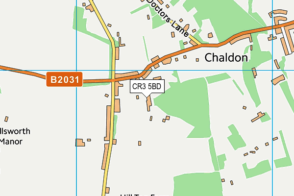 CR3 5BD map - OS VectorMap District (Ordnance Survey)