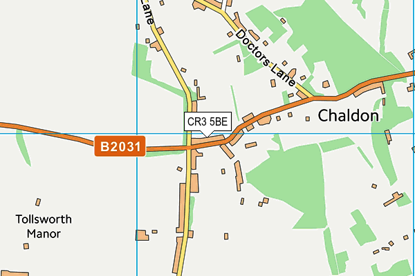 CR3 5BE map - OS VectorMap District (Ordnance Survey)