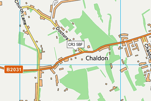 CR3 5BF map - OS VectorMap District (Ordnance Survey)