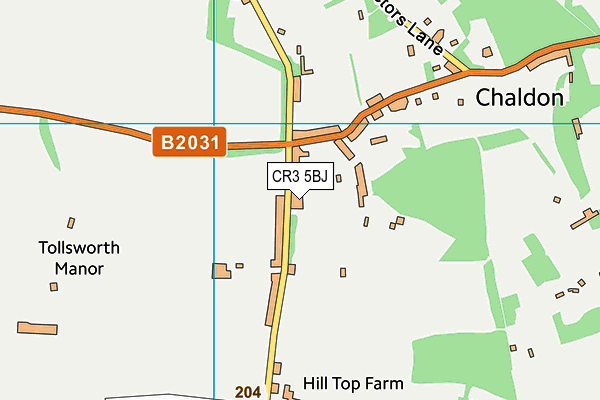 CR3 5BJ map - OS VectorMap District (Ordnance Survey)