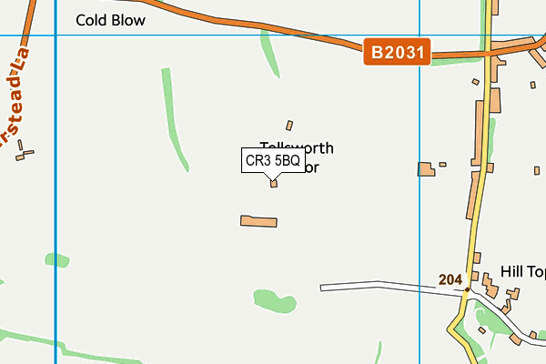 CR3 5BQ map - OS VectorMap District (Ordnance Survey)