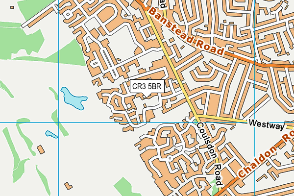 CR3 5BR map - OS VectorMap District (Ordnance Survey)