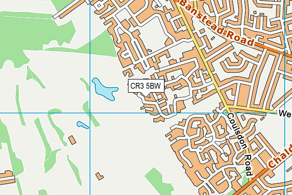 CR3 5BW map - OS VectorMap District (Ordnance Survey)