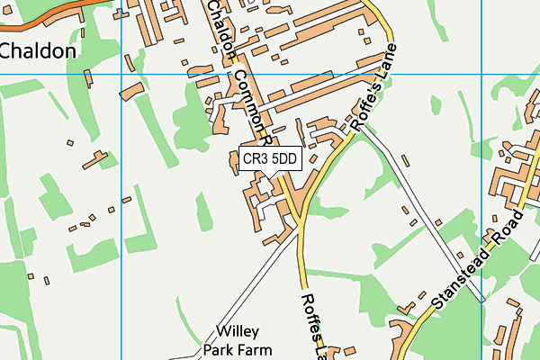 CR3 5DD map - OS VectorMap District (Ordnance Survey)