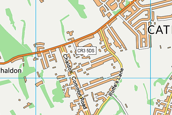 CR3 5DS map - OS VectorMap District (Ordnance Survey)