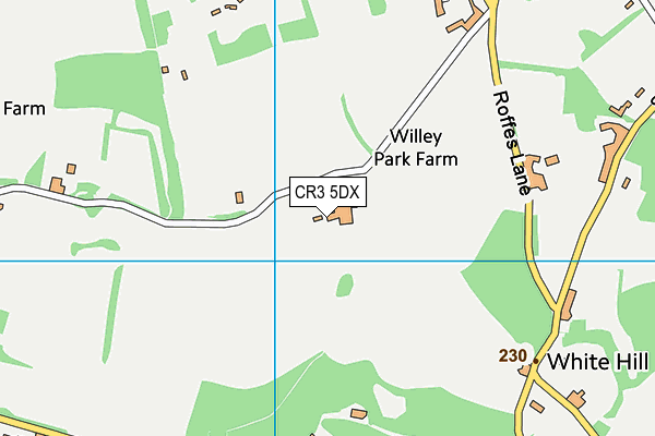 CR3 5DX map - OS VectorMap District (Ordnance Survey)