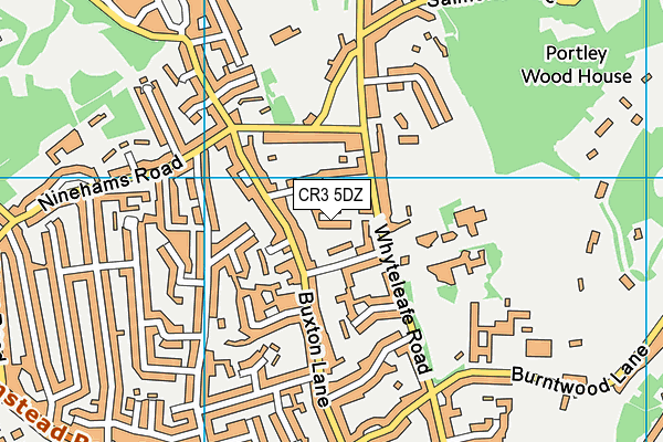 CR3 5DZ map - OS VectorMap District (Ordnance Survey)