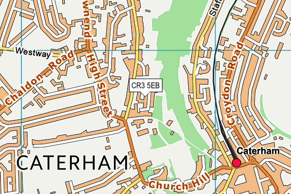 CR3 5EB map - OS VectorMap District (Ordnance Survey)